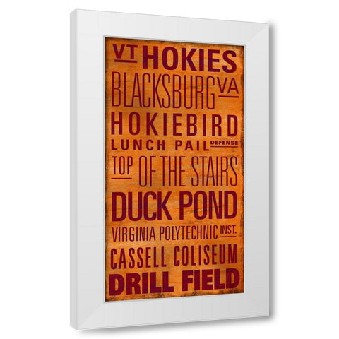 VT Text White Modern Wood Framed Art Print by Art Licensing Studio
