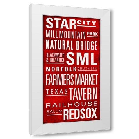 Star City Text White Modern Wood Framed Art Print by Art Licensing Studio