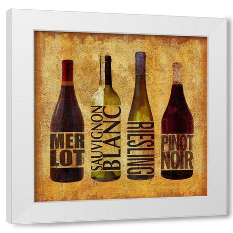 The Wine Up 1 White Modern Wood Framed Art Print by Art Licensing Studio
