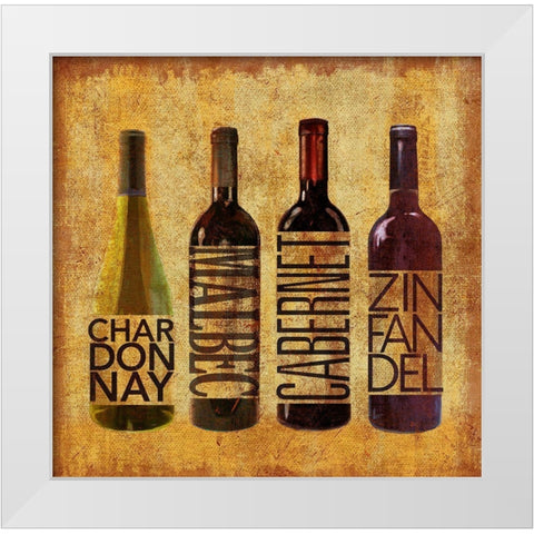 The Wine Up II White Modern Wood Framed Art Print by Art Licensing Studio