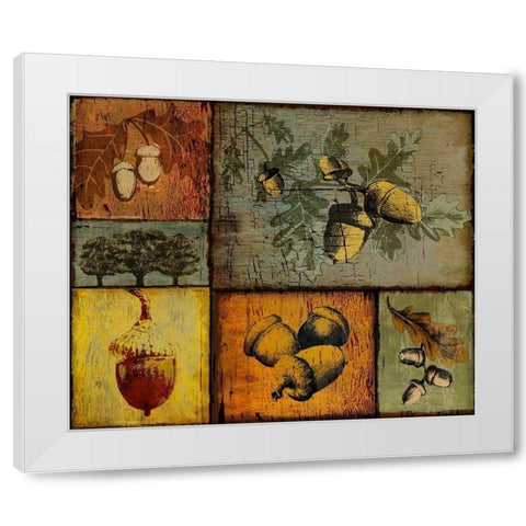 Pines and Oak II White Modern Wood Framed Art Print by Art Licensing Studio