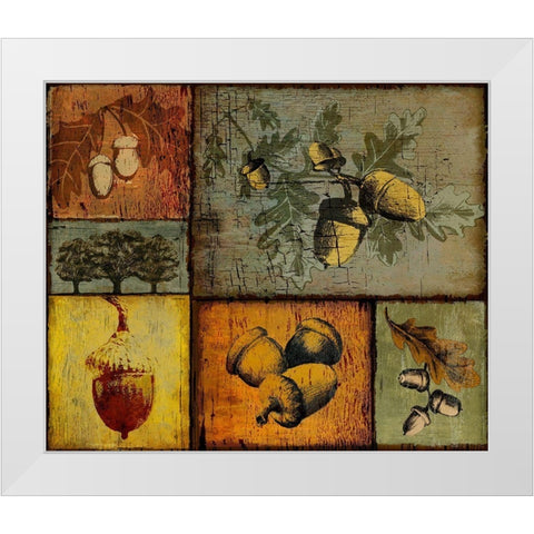 Pines and Oak II White Modern Wood Framed Art Print by Art Licensing Studio