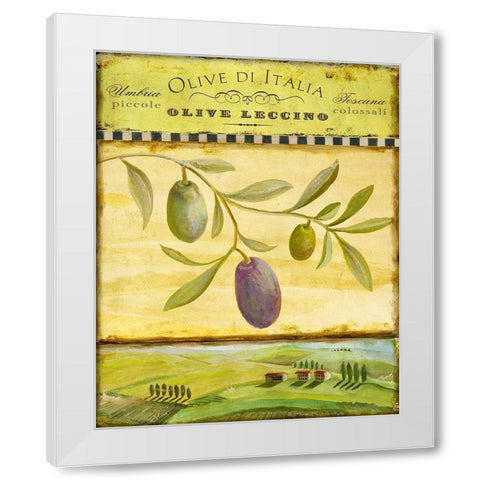 Olive Grove Tuscana White Modern Wood Framed Art Print by Art Licensing Studio