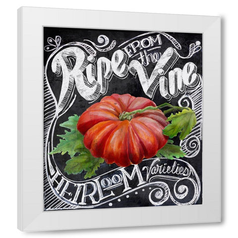 Chalkboard Tomato White Modern Wood Framed Art Print by Art Licensing Studio