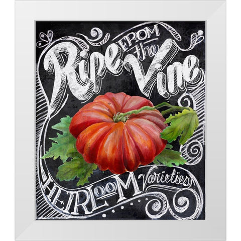 Chalkboard Tomato White Modern Wood Framed Art Print by Art Licensing Studio