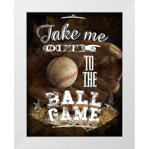Take Me Out White Modern Wood Framed Art Print by Art Licensing Studio