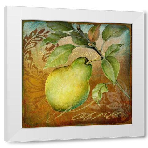 From The Grove Pear White Modern Wood Framed Art Print by Art Licensing Studio