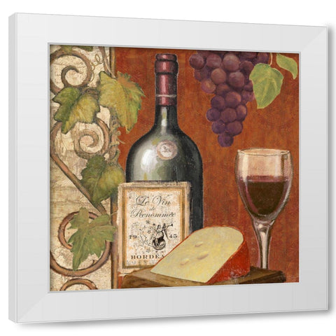 Wine and Cheese Tasting 4 White Modern Wood Framed Art Print by Art Licensing Studio
