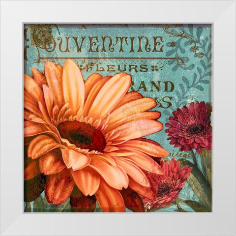 Rouge From the Garden II White Modern Wood Framed Art Print by Art Licensing Studio