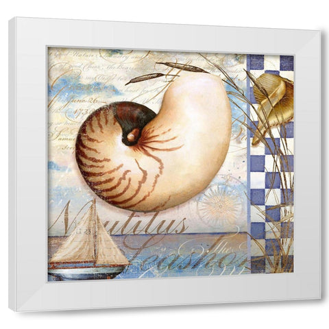 Shell Dreams 2 White Modern Wood Framed Art Print by Art Licensing Studio