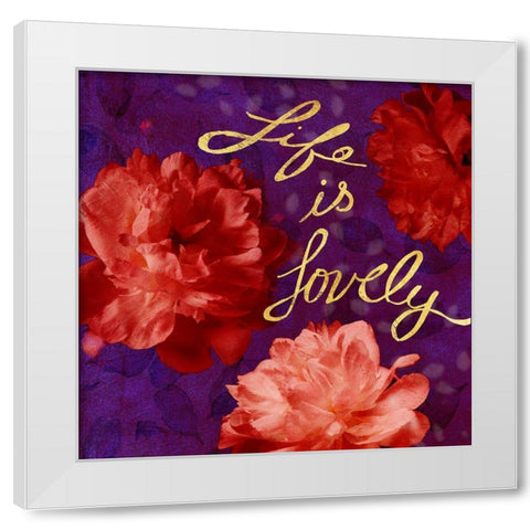 Flowersay 1 White Modern Wood Framed Art Print by Art Licensing Studio