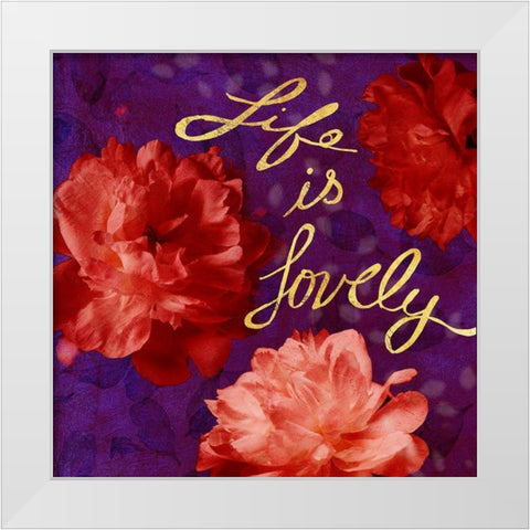Flowersay 1 White Modern Wood Framed Art Print by Art Licensing Studio