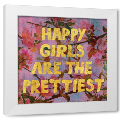 Flowersay 2 White Modern Wood Framed Art Print by Art Licensing Studio