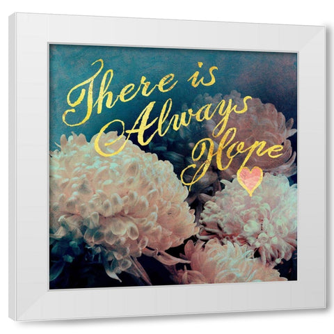 Flowersay 3 White Modern Wood Framed Art Print by Art Licensing Studio