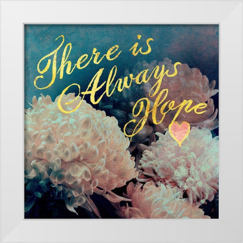 Flowersay 3 White Modern Wood Framed Art Print by Art Licensing Studio