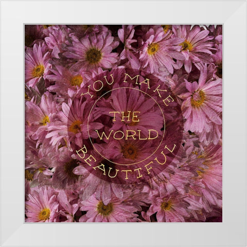 Flowersay 4 White Modern Wood Framed Art Print by Art Licensing Studio