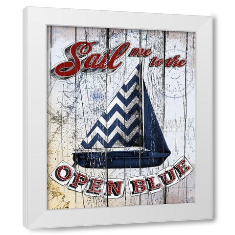 Sail Me White Modern Wood Framed Art Print by Art Licensing Studio