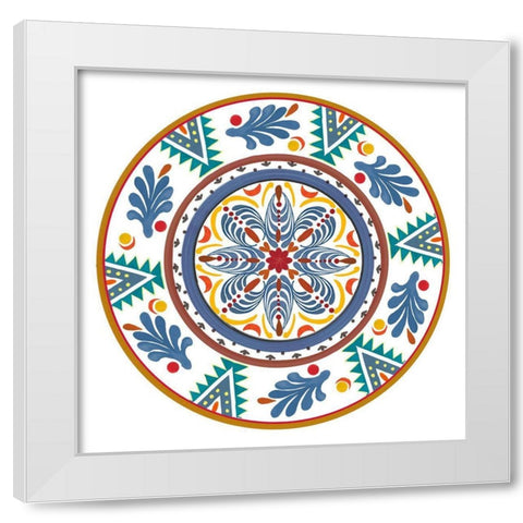 Talavera de Moda IV White Modern Wood Framed Art Print by Art Licensing Studio
