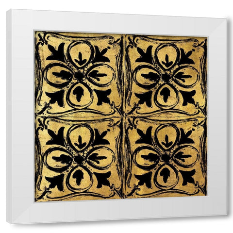 BAndG Tileworks 3 White Modern Wood Framed Art Print by Art Licensing Studio