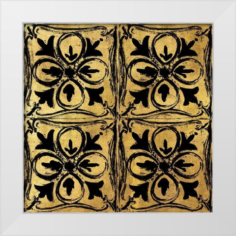 BAndG Tileworks 3 White Modern Wood Framed Art Print by Art Licensing Studio