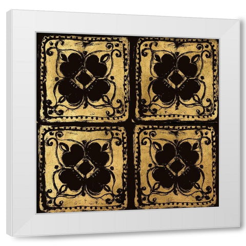 BAndG Tileworks 4 White Modern Wood Framed Art Print by Art Licensing Studio