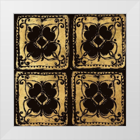 BAndG Tileworks 4 White Modern Wood Framed Art Print by Art Licensing Studio