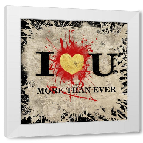 Heart of Gold III White Modern Wood Framed Art Print by Art Licensing Studio