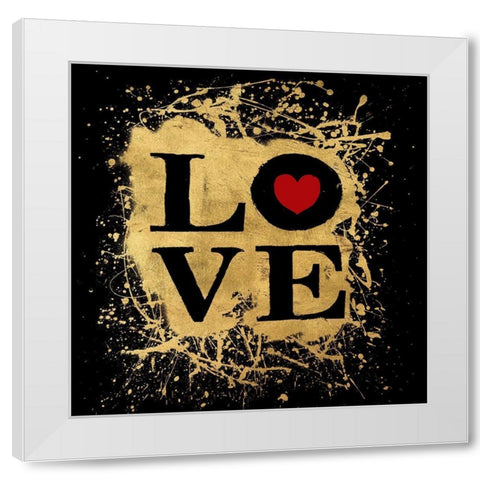 Heart of Gold 1V White Modern Wood Framed Art Print by Art Licensing Studio