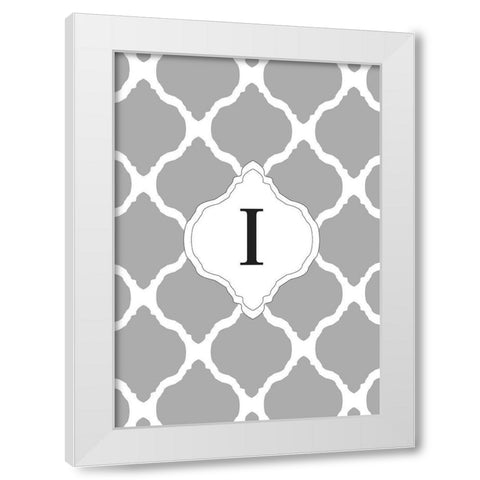 I White Modern Wood Framed Art Print by Art Licensing Studio