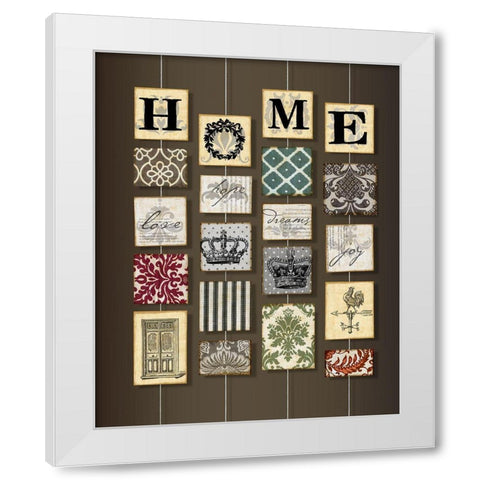 Home on strings White Modern Wood Framed Art Print by Art Licensing Studio