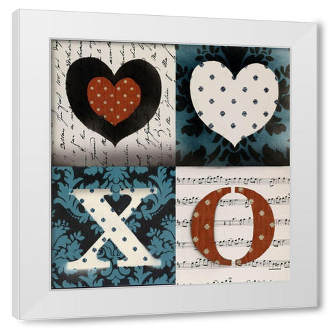 4-Up Love White Modern Wood Framed Art Print by Art Licensing Studio