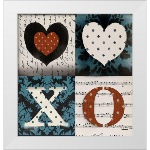 4-Up Love White Modern Wood Framed Art Print by Art Licensing Studio