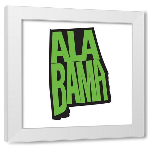 Alabama White Modern Wood Framed Art Print by Art Licensing Studio