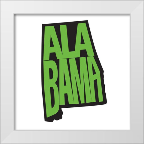 Alabama White Modern Wood Framed Art Print by Art Licensing Studio