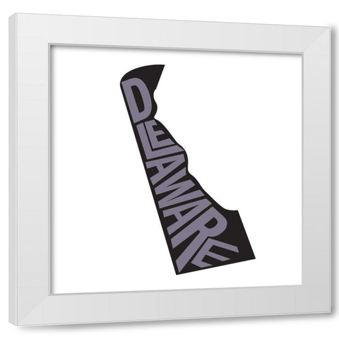 Delaware White Modern Wood Framed Art Print by Art Licensing Studio