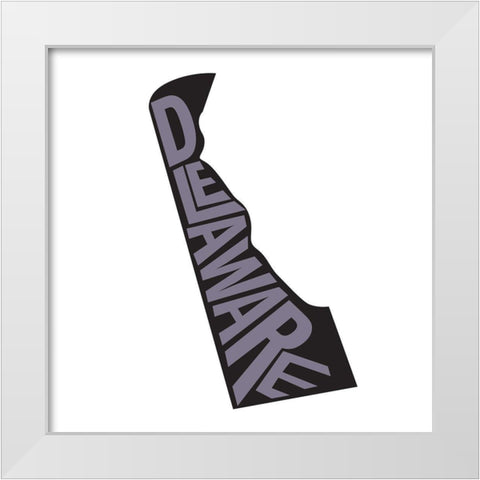 Delaware White Modern Wood Framed Art Print by Art Licensing Studio