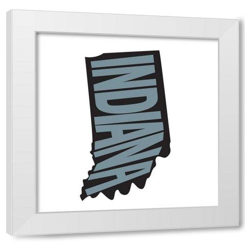 Indiana White Modern Wood Framed Art Print by Art Licensing Studio