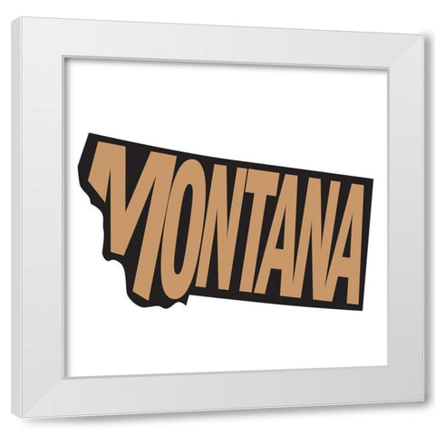 Montana White Modern Wood Framed Art Print by Art Licensing Studio