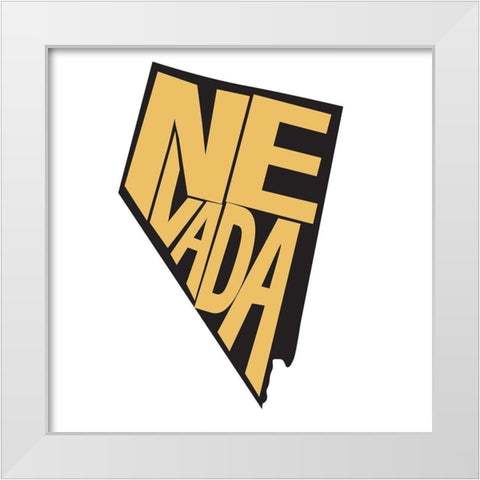 Nevada White Modern Wood Framed Art Print by Art Licensing Studio