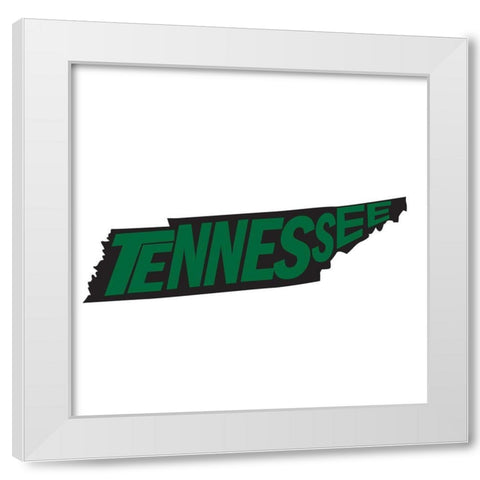Tennessee White Modern Wood Framed Art Print by Art Licensing Studio