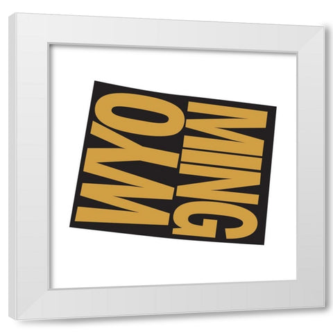 Wyoming White Modern Wood Framed Art Print by Art Licensing Studio