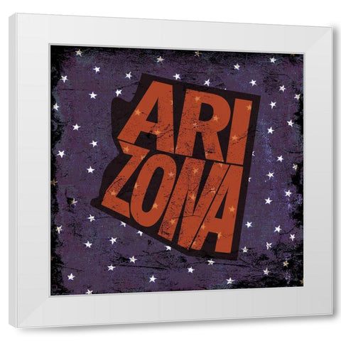 Arizona White Modern Wood Framed Art Print by Art Licensing Studio