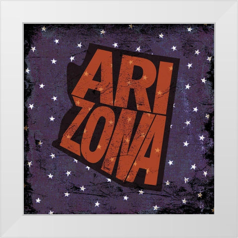 Arizona White Modern Wood Framed Art Print by Art Licensing Studio