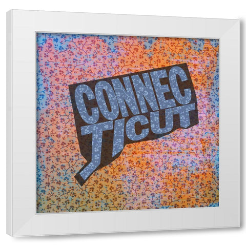 Connecticut White Modern Wood Framed Art Print by Art Licensing Studio