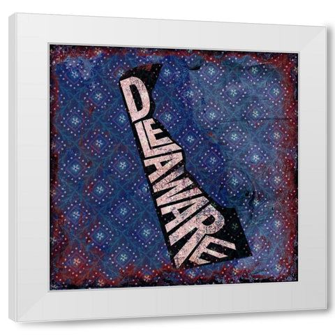 Delaware White Modern Wood Framed Art Print by Art Licensing Studio