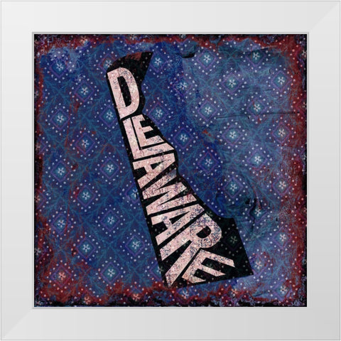 Delaware White Modern Wood Framed Art Print by Art Licensing Studio