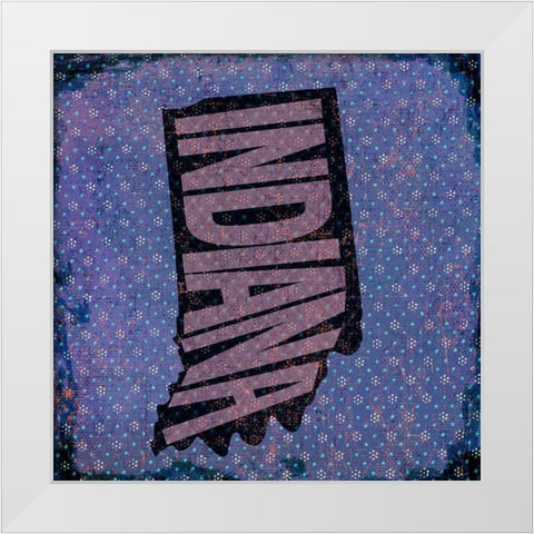 Indiana White Modern Wood Framed Art Print by Art Licensing Studio