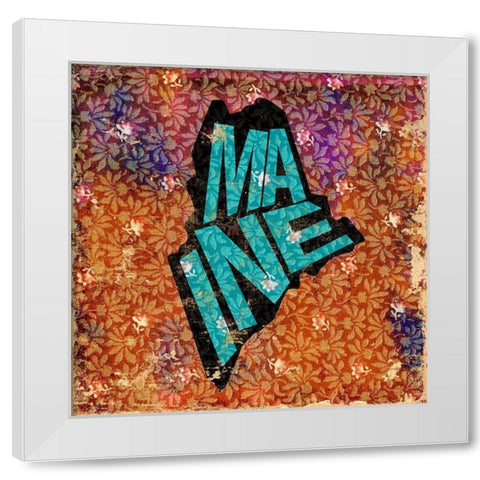 Maine White Modern Wood Framed Art Print by Art Licensing Studio
