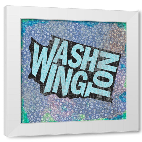 Washington White Modern Wood Framed Art Print by Art Licensing Studio