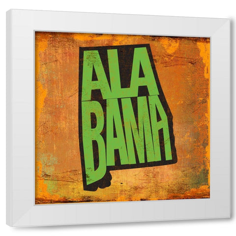 Alabama White Modern Wood Framed Art Print by Art Licensing Studio